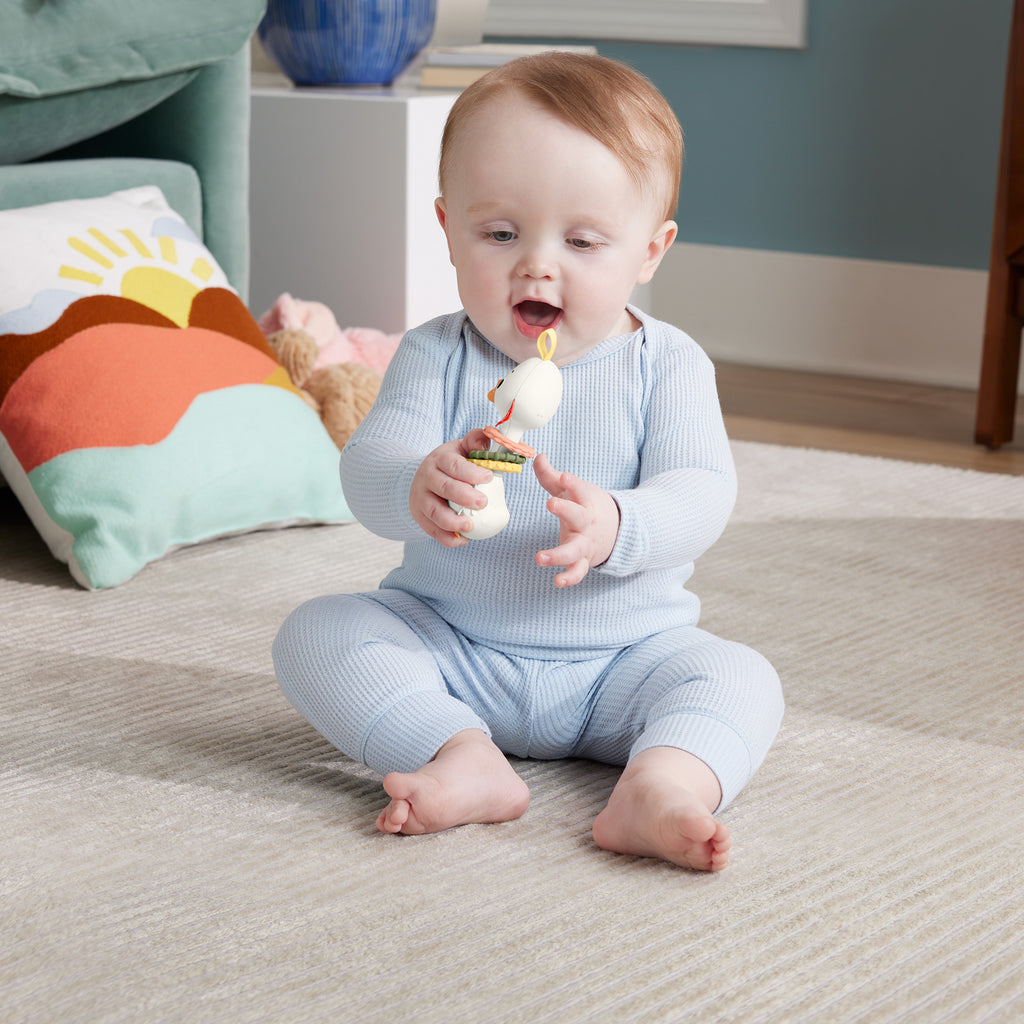 Fisher-Price Sensimals Clack & Quack Kaz Çıngırağı - Duyusal Bebek Oyuncağı (3 Ay+)