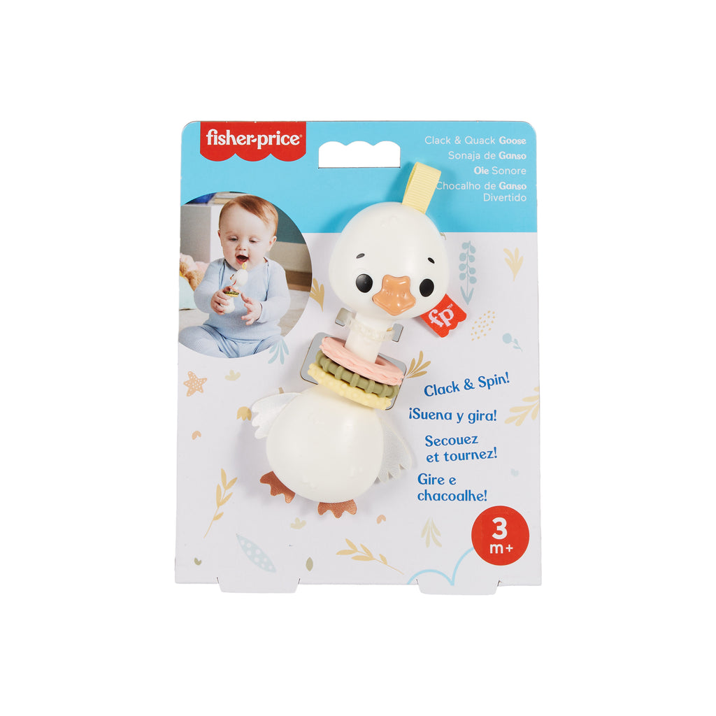 Fisher-Price Sensimals Clack & Quack Kaz Çıngırağı - Duyusal Bebek Oyuncağı (3 Ay+)