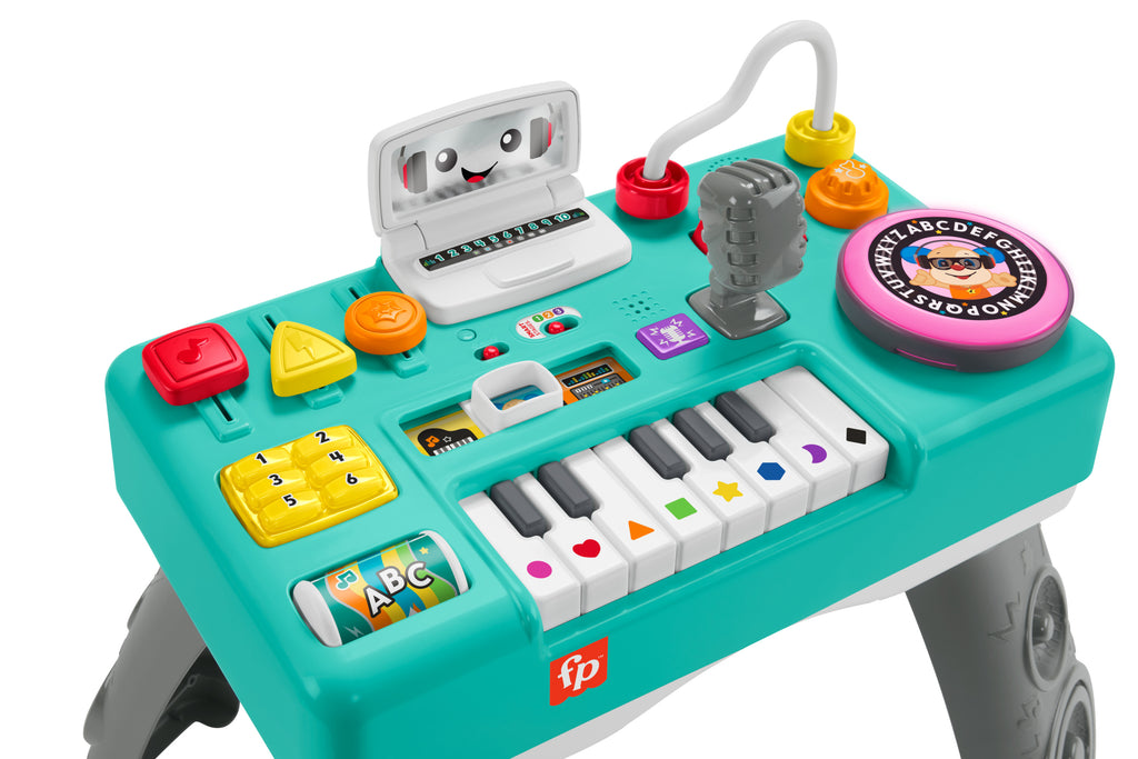 Fisher-Price Eğlen ve Öğren Müzikli Eğitici Oyuncağı Bebek ve Yürüme Çağındaki Çocuk için Eğlenceli DJ Aktivite Masası