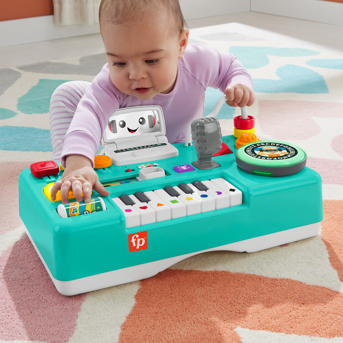 Fisher-Price Eğlen ve Öğren Müzikli Eğitici Oyuncağı Bebek ve Yürüme Çağındaki Çocuk için Eğlenceli DJ Aktivite Masası