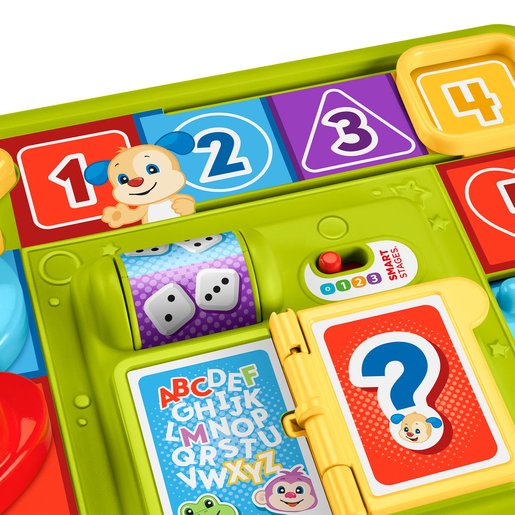 Fisher-Price Müzikli Canlandırma Masa Oyunu Bebek Oyuncağı, Eğlen ve Öğren Köpekçik'in Oyun İstasyonu, Çok Dilli Versiyon