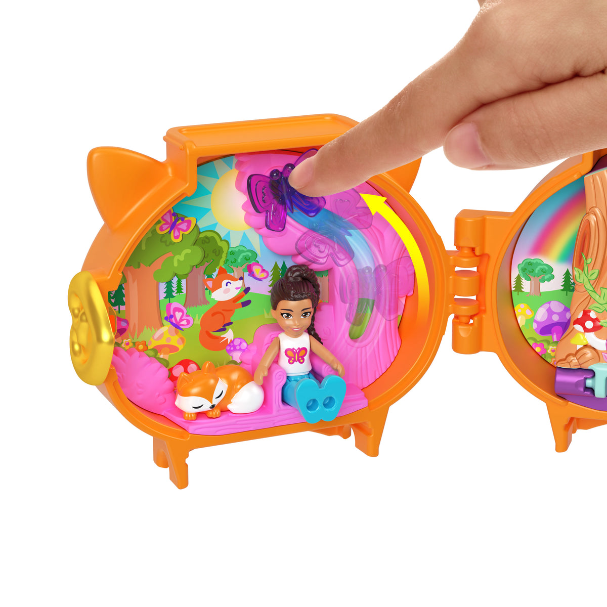 Polly Pocket Sevimli Hayvanlar Tilki Kompakt Oyun Seti