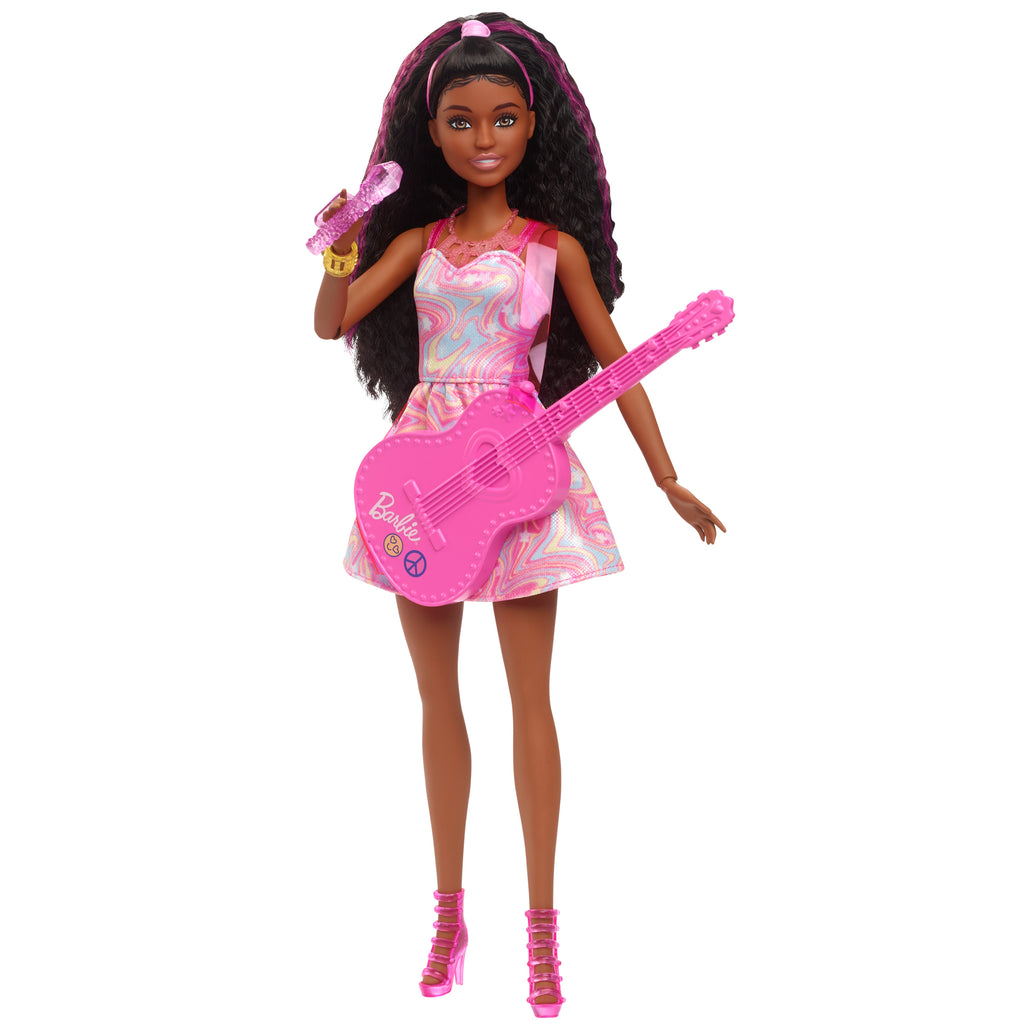 Barbie 65. Yıl Dönümü Kariyer Koleksiyonu Pop Yıldızı Bebek ve hareketli sahne dahil 10 aksesuar