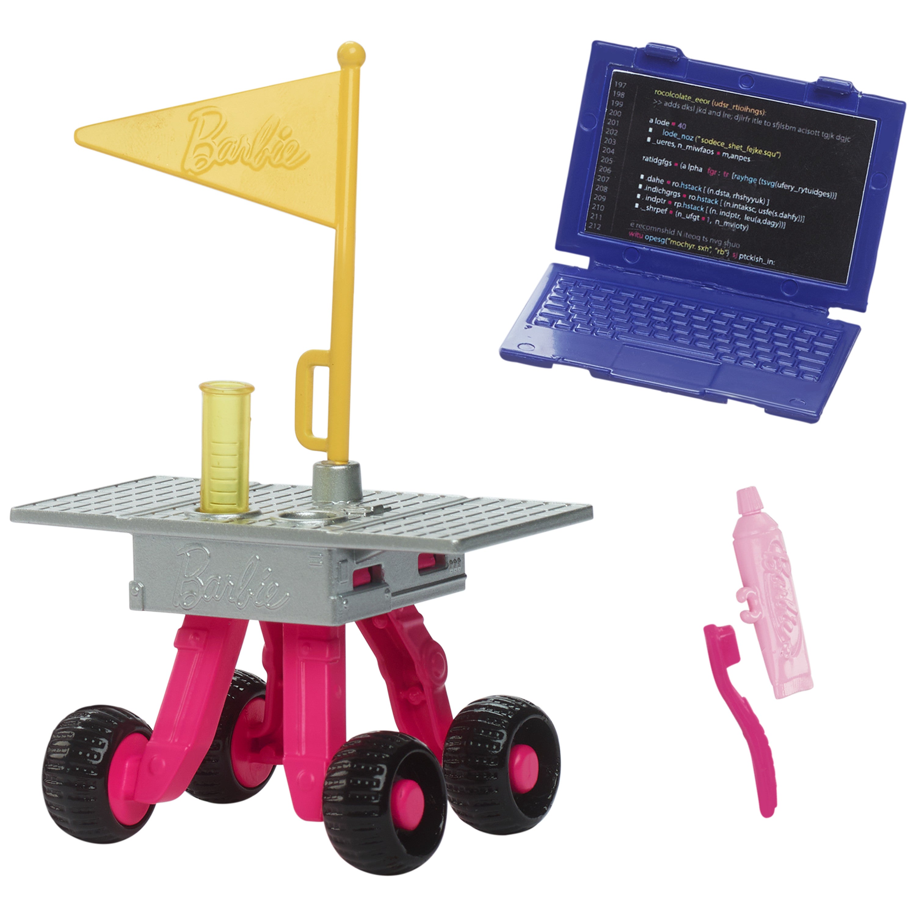 Barbie Deluxe Kariyer Bebek - Astronot, tekerlekli keşif aracı ve uzay kaskı dahil 10 aksesuar