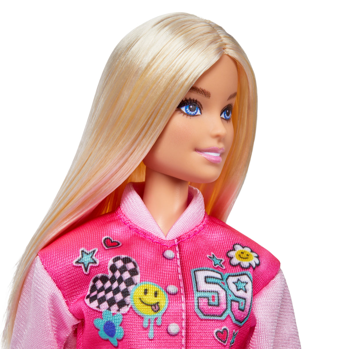 Barbie Okulumu Seviyorum oyuncak seti, 7 aksesuar ve çıkarılabilir kıyafetler giyen sarı saçlı Barbie bebek