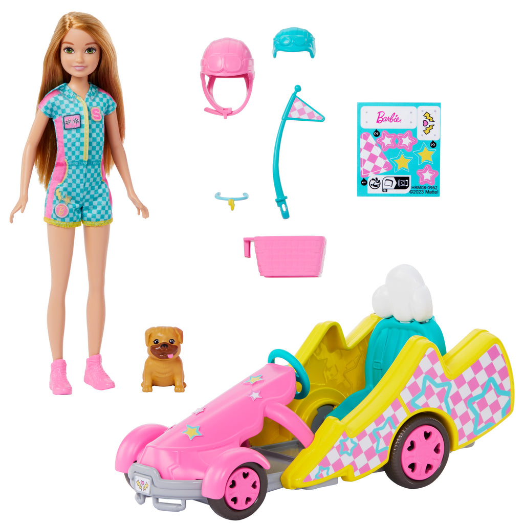Barbie Stacie ve Go-Kart Arabası Oyun Seti