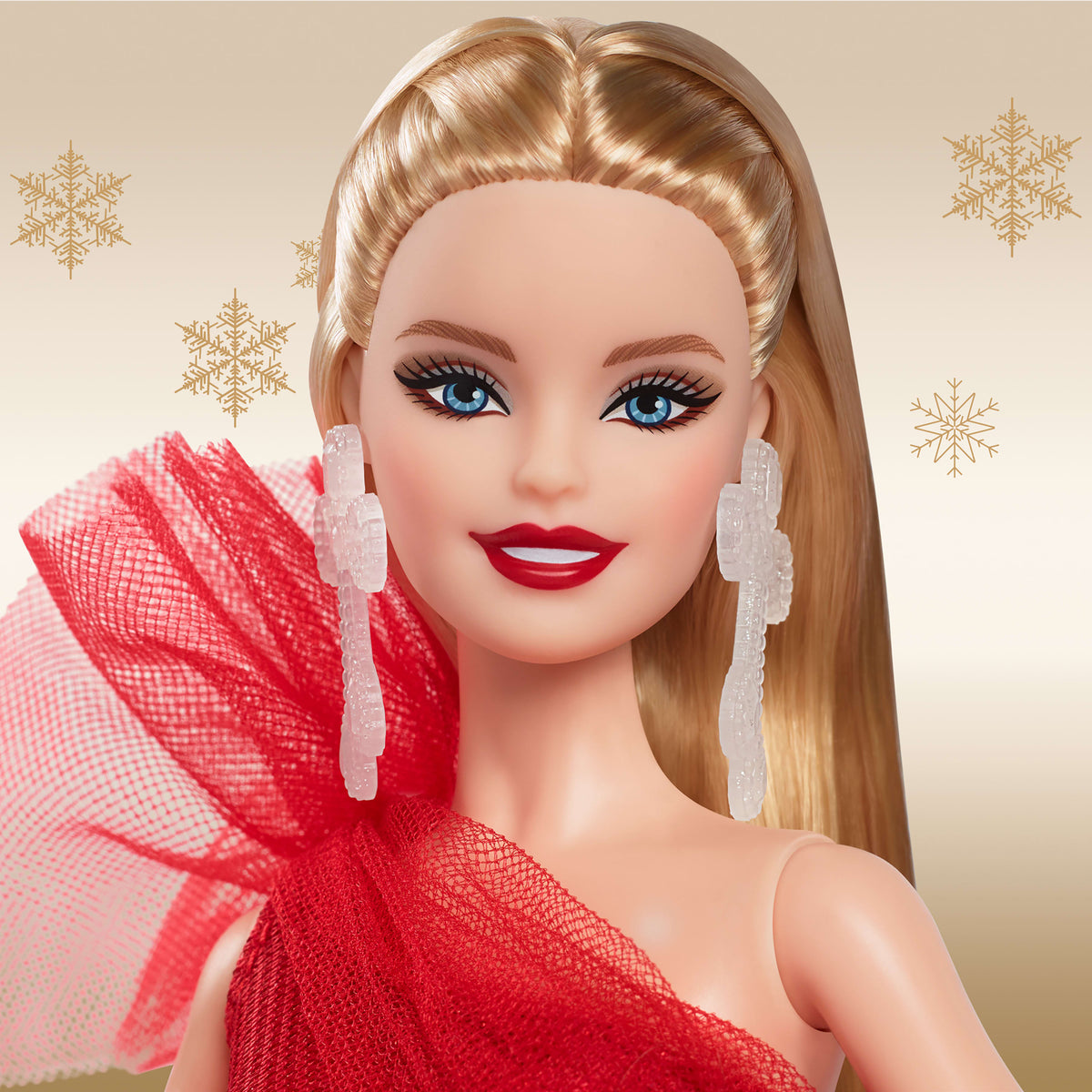 Barbie Signature 2024 Mutlu Yıllar Bebeği - Ekose Etekli Sarı Saçlı Sergilik Bebek