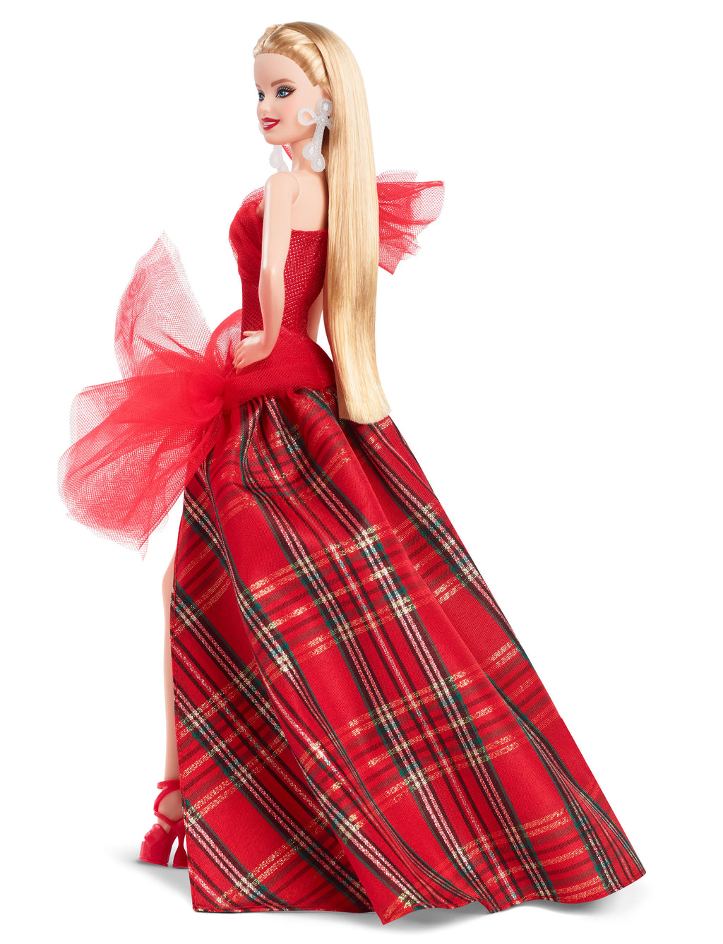 Barbie Signature 2024 Mutlu Yıllar Bebeği - Ekose Etekli Sarı Saçlı Sergilik Bebek
