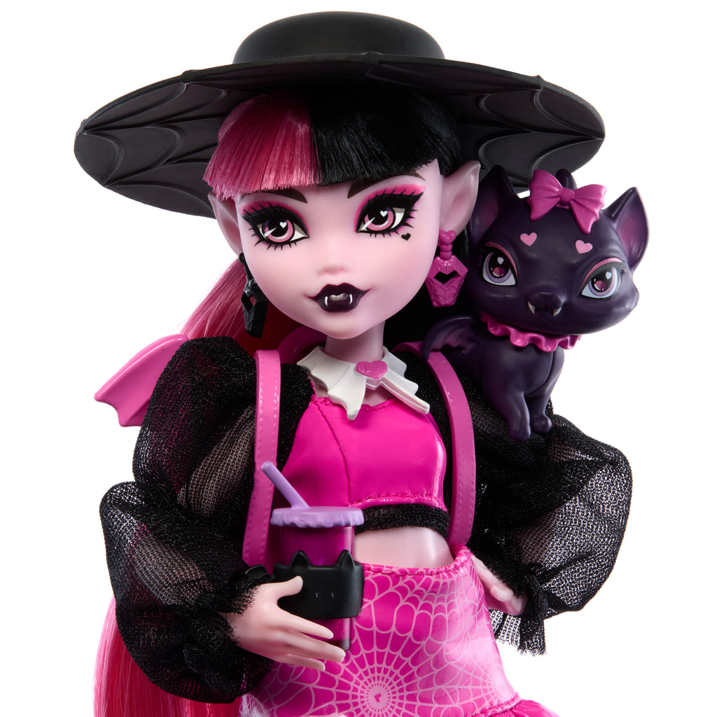 Evcil hayvanı Kont Fabulous ve aksesuarlarıyla Monster High Acayip Havalı Arkadaşlar - Draculaura