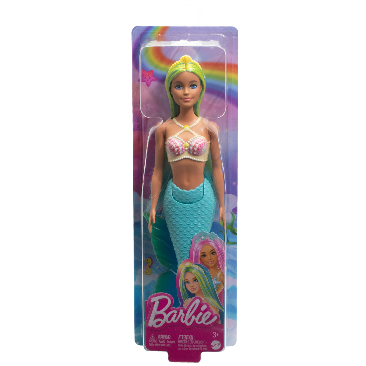 Rengarenk saçları, kuyrukları ve saç aksesuarlarıyla Barbie deniz kızı bebekler