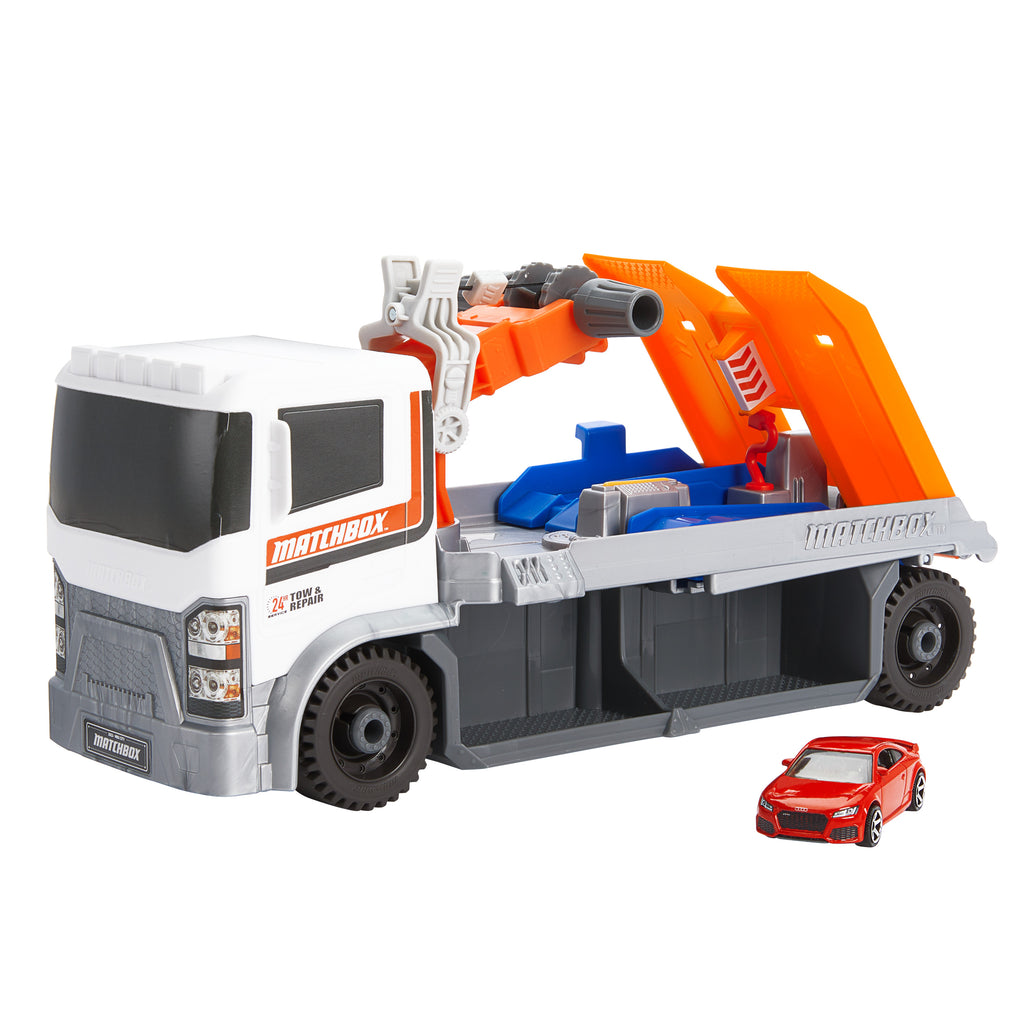 Matchbox Aksiyon Sürücüleri Çekici ve Tamir Kamyonu ile 1:64 ölçekli araba