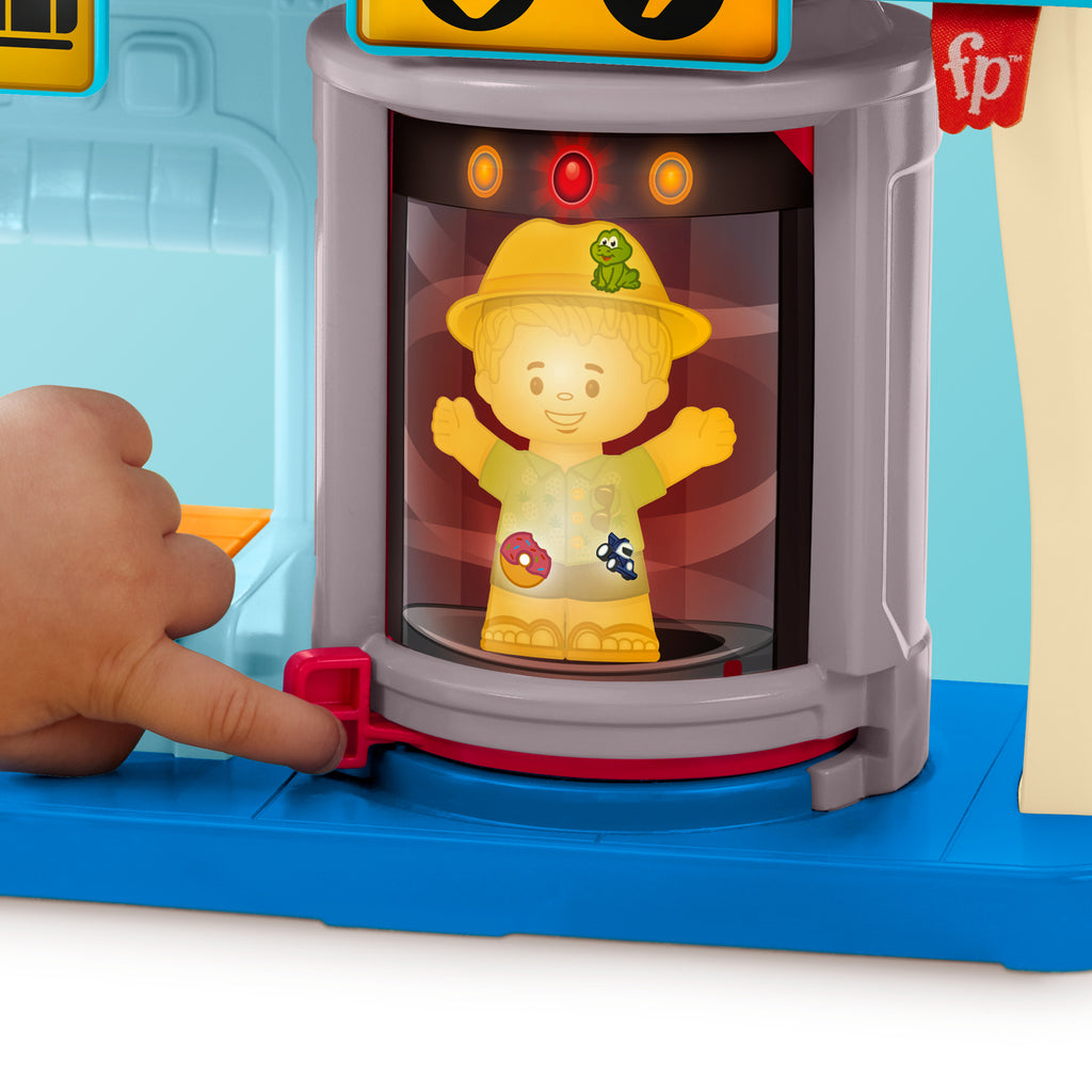 Fisher-Price Little People Eğlenceli Havaalanı, uçak ve 3 oyun aksesuarı, bebekler için oyun seti