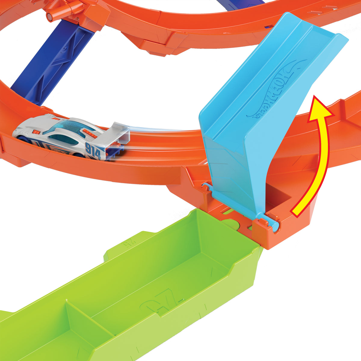 Hot Wheels Bumerang Çemberli Yarış Pisti, 1:64 ölçekli oyuncak araba, kolayca saklanabilir