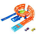 Hot Wheels İkili Yarış ve Akrobasi Pisti, 2 adet 1:64 ölçekli oyuncak araba, kolayca saklanabilir