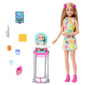 Barbie Skipper Bebek Bakıcısı Oyun Seti - Mama Sandalyeli 10 Parça
