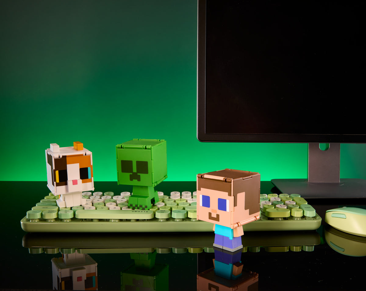 Minecraft Dönüşen Figürler Koleksiyonu, dinamik oyun için 2'si 1 arada, 9 cm'lik figürler (karakterler farklılık gösterebilir)