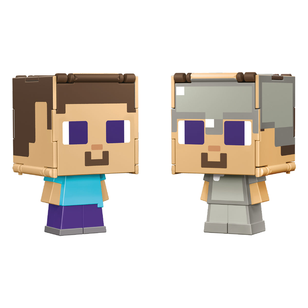 Minecraft Dönüşen Figürler Koleksiyonu, dinamik oyun için 2'si 1 arada, 9 cm'lik figürler (karakterler farklılık gösterebilir)