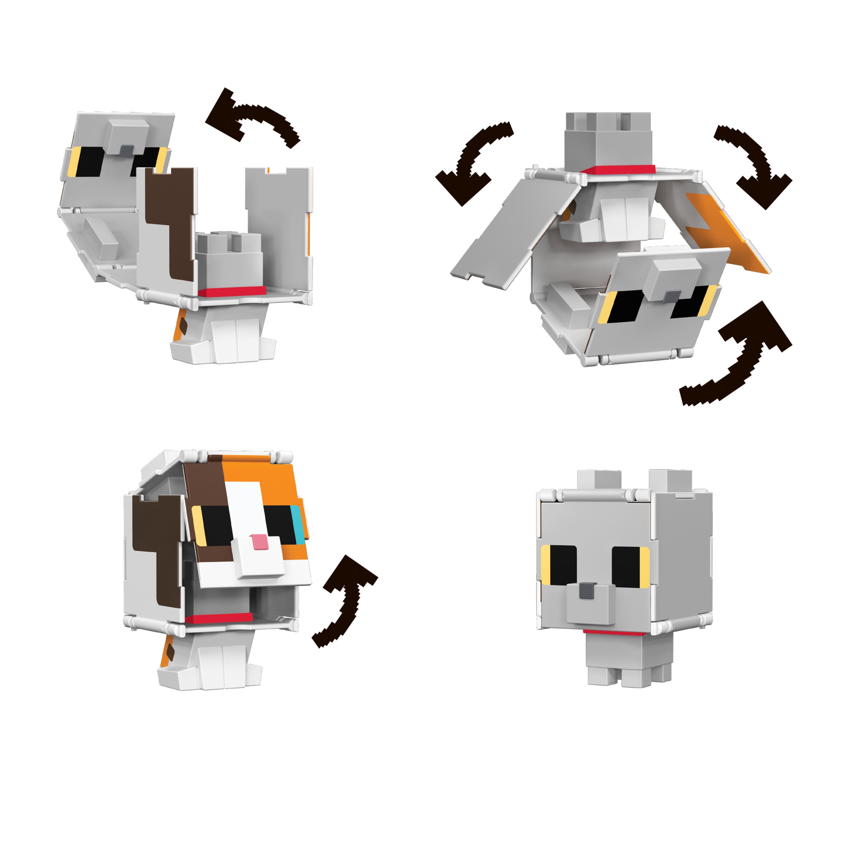 Minecraft Dönüşen Figürler Koleksiyonu, dinamik oyun için 2'si 1 arada, 9 cm'lik figürler (karakterler farklılık gösterebilir)