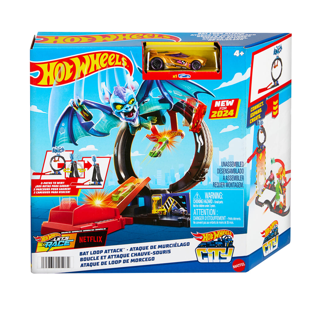 Hot Wheels® Bat Döngü Saldırı Oyun Seti ve 1:64 Ölçekli Oyuncak Araba