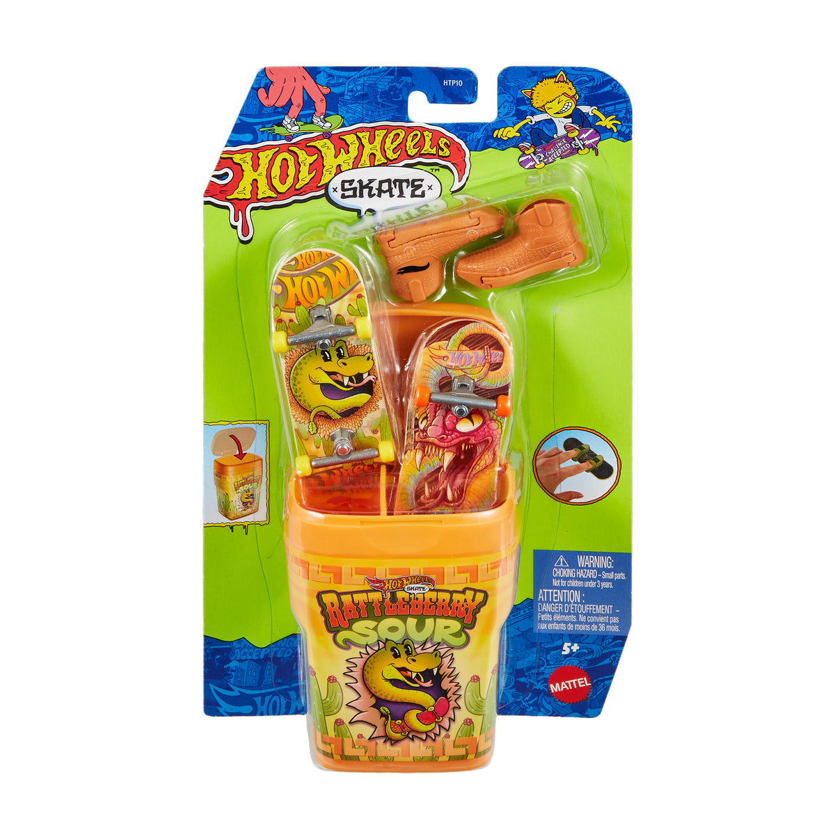 Saklama kutusunda 2 adet özel parmak kaykayı ve 1 çift çıkarılabilir kaykay ayakkabısı bulunan Hot Wheels Skate Aromalı Kutu