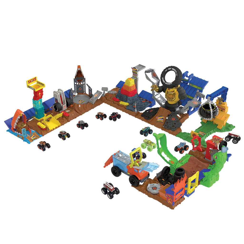 Hot Wheels Monster Trucks Arena Smashers Tiger Shark Hazine Avı Oyun Seti