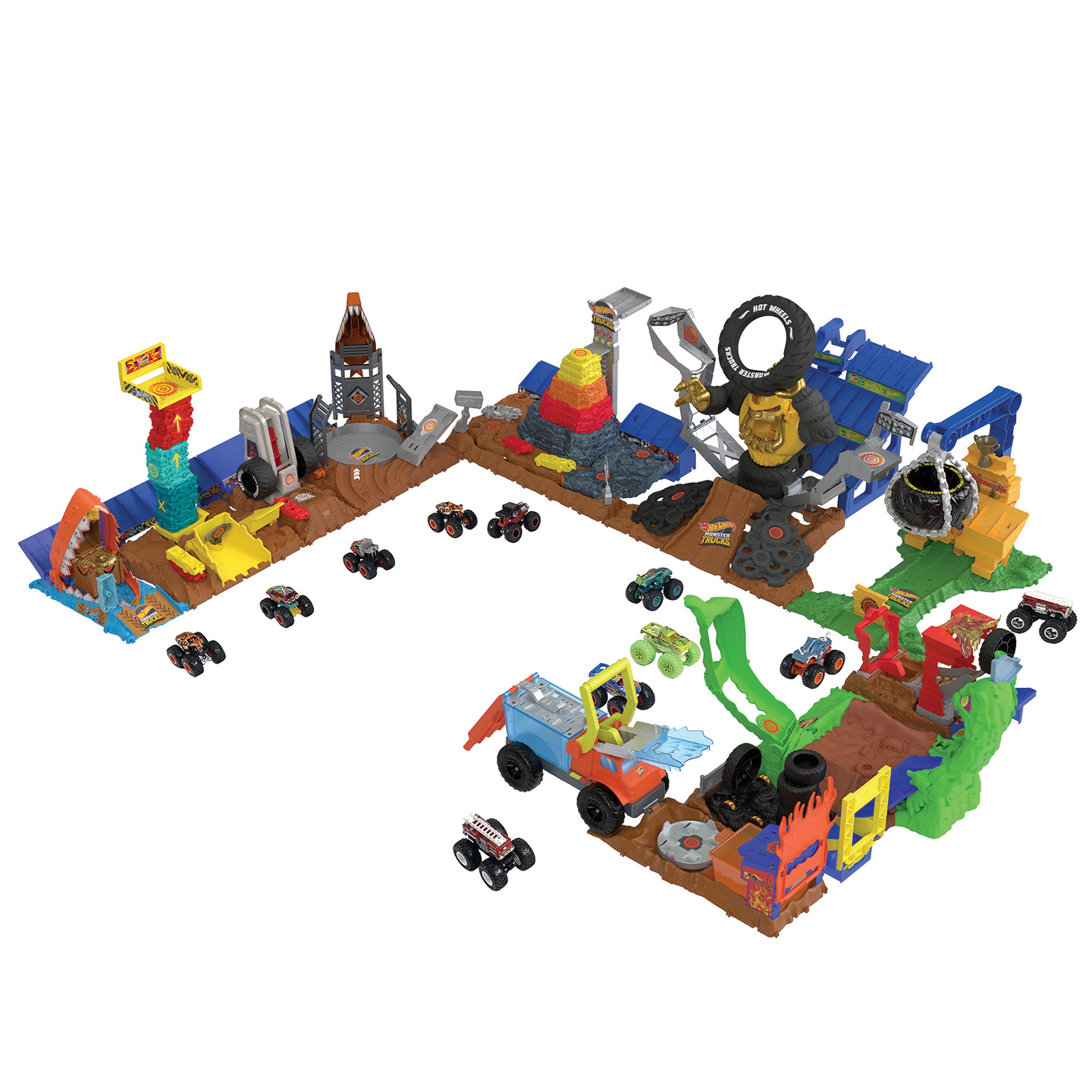 Hot Wheels Monster Trucks Arena Smashers Tiger Shark Hazine Avı Oyun Seti