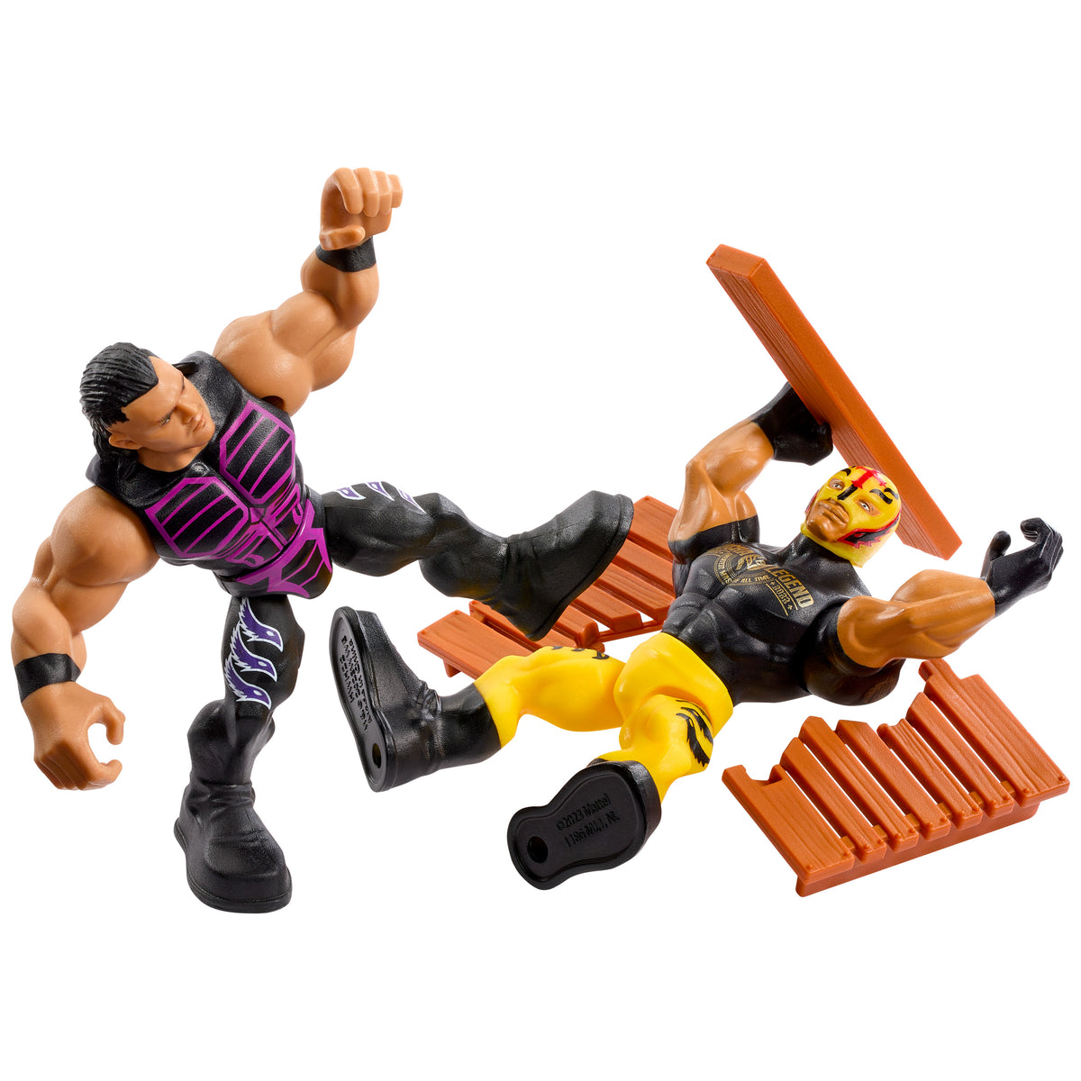 WWE Güçlü Güreşçiler aksiyon figürleri ve aksesuarlar, hareketli 8 cm'lik figürler (Stiller çeşitlilik gösterebilir)