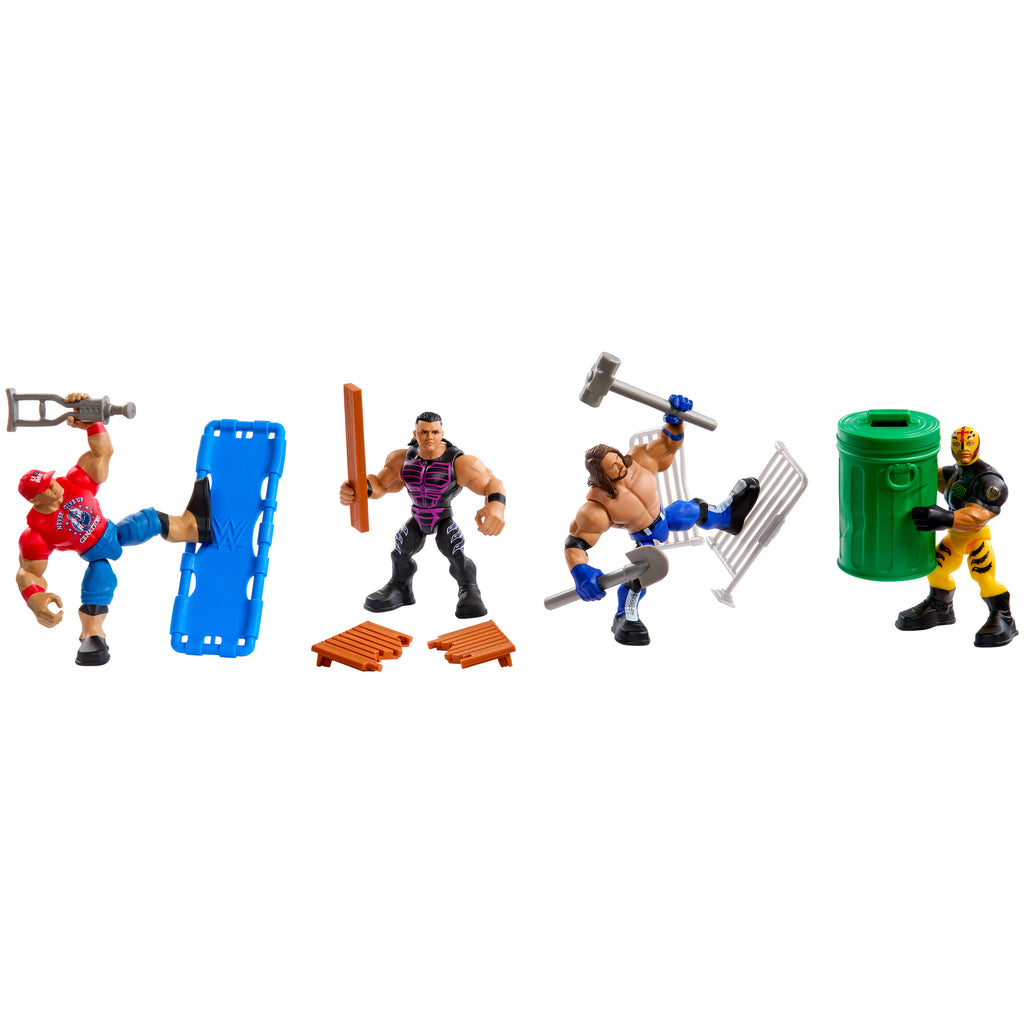 WWE Güçlü Güreşçiler aksiyon figürleri ve aksesuarlar, hareketli 8 cm'lik figürler (Stiller çeşitlilik gösterebilir)