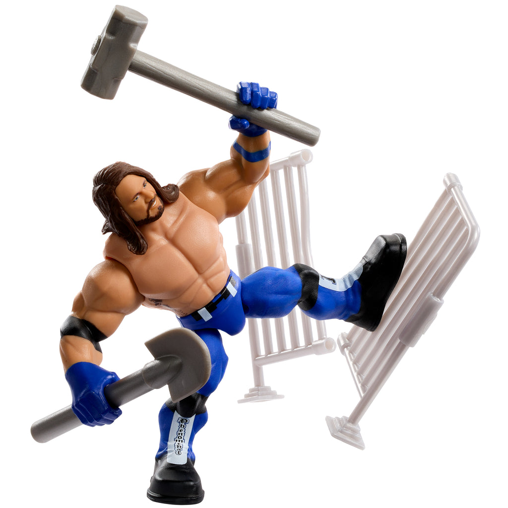 WWE Güçlü Güreşçiler aksiyon figürleri ve aksesuarlar, hareketli 8 cm'lik figürler (Stiller çeşitlilik gösterebilir)