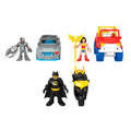 Wonder Woman ve Cyborg figürleriyle Imaginext DC Super Friends Batman hediye seti, okul öncesi çağdaki çocuklara yönelik 9 parçalı oyuncak