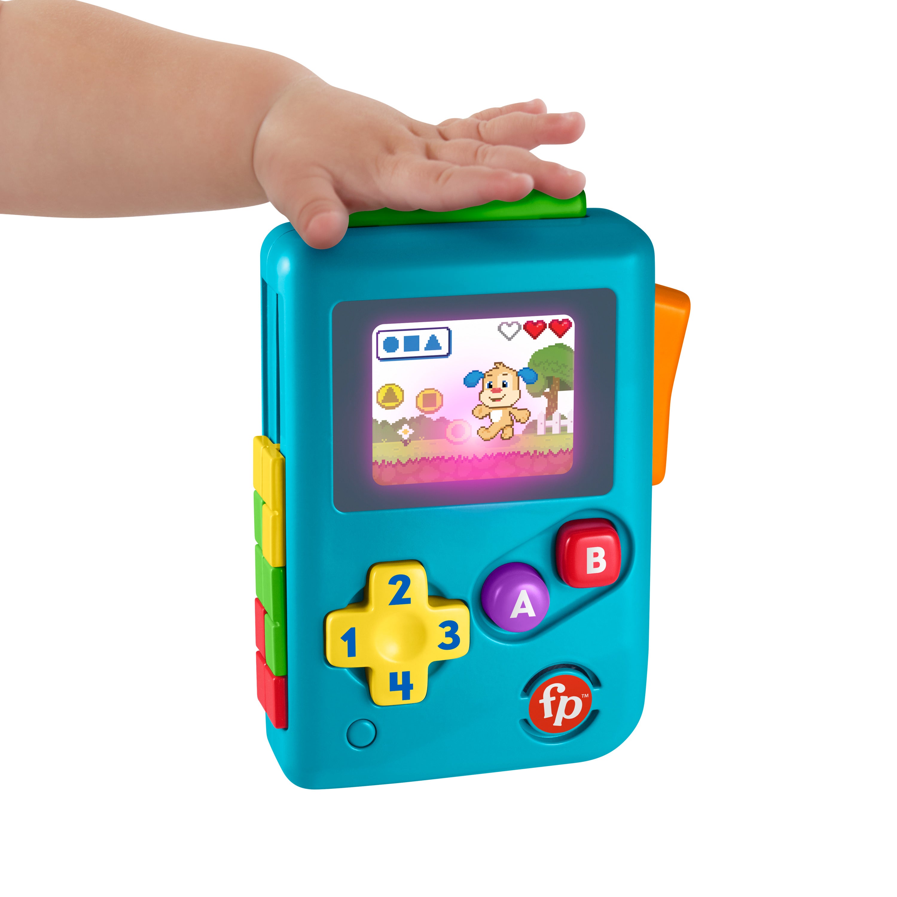 Türkçe dil desteğiyle bebekler ve yürüme çağındaki çocuklar için Fisher-Price® Eğlen ve Öğren® Köpekçiğin Oyun Macerası oyun konsolu oyuncağı