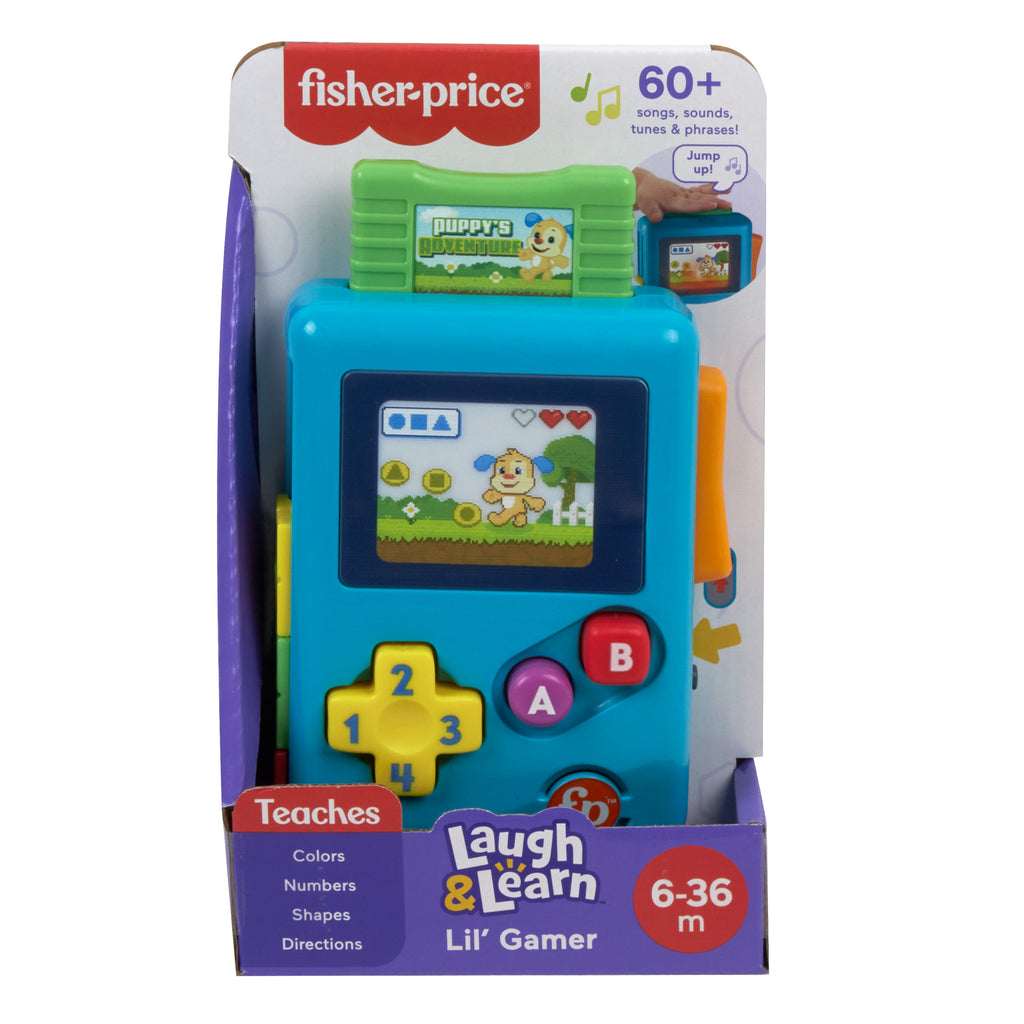 Türkçe dil desteğiyle bebekler ve yürüme çağındaki çocuklar için Fisher-Price® Eğlen ve Öğren® Köpekçiğin Oyun Macerası oyun konsolu oyuncağı