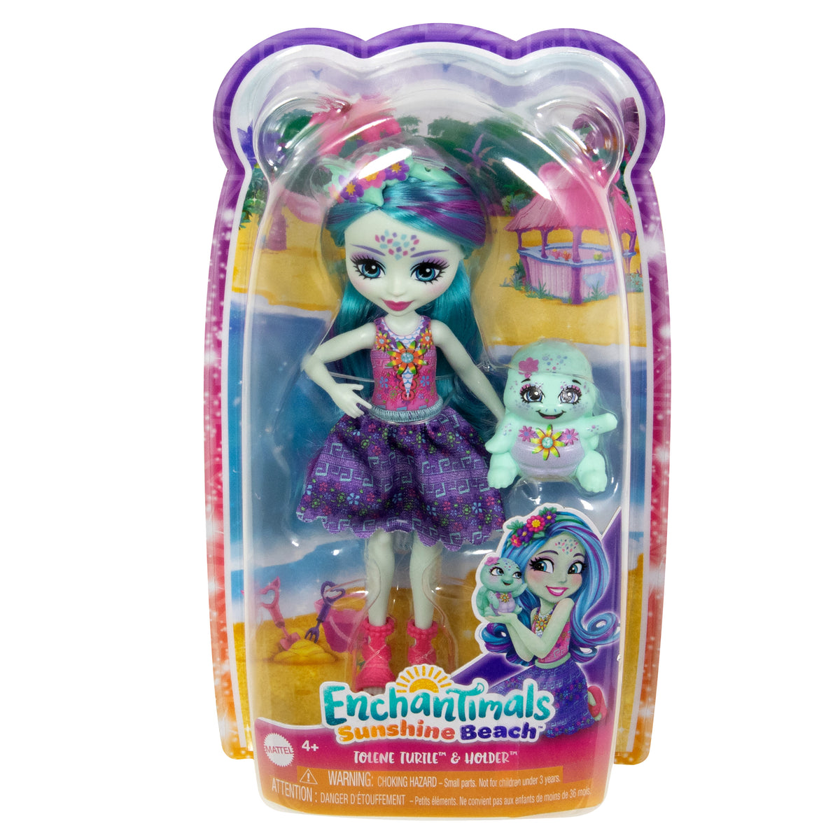 Enchantimals Sunshine Beach Kaplumbağa Bebek ve Evcil Hayvanı