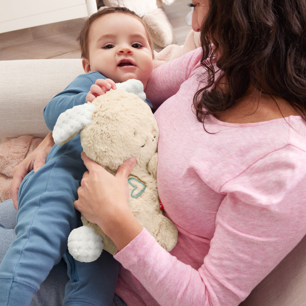 Fisher-Price Uyku Arkadaşım Tavşancık pelüş bebek oyuncağı ve kişiselleştirilebilir hareketli ses makinesi