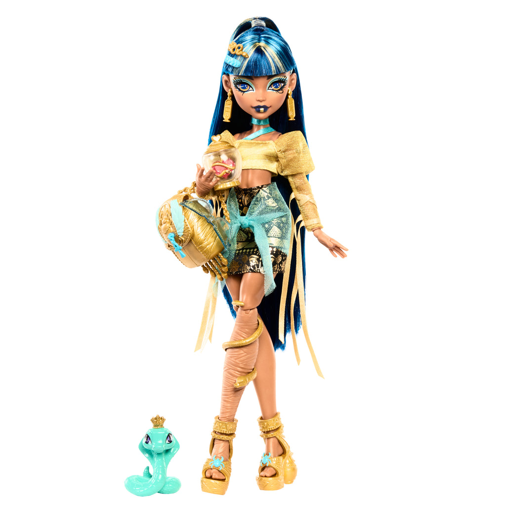 Evcil hayvanı Hissette ve aksesuarlarıyla Monster High Cleo De Nile bebek