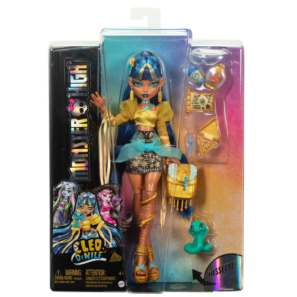 Evcil hayvanı Hissette ve aksesuarlarıyla Monster High Cleo De Nile bebek
