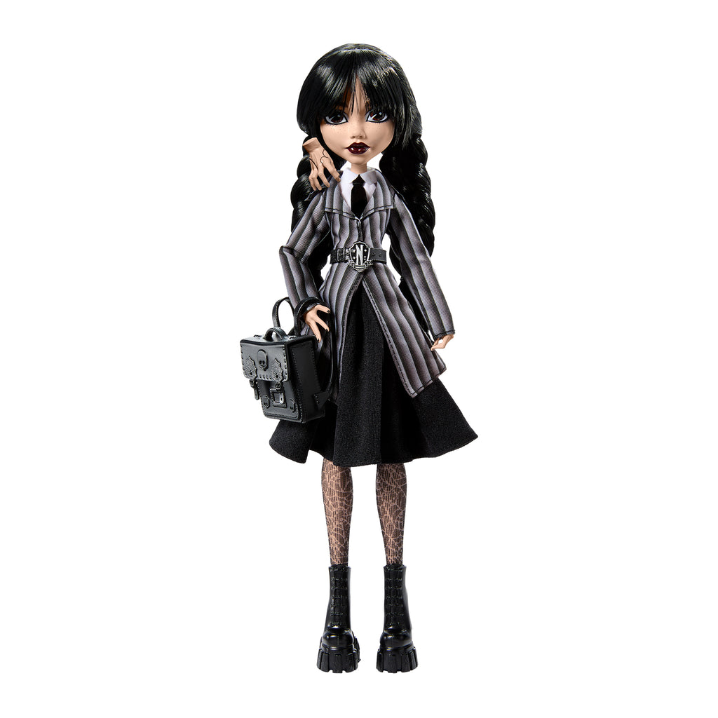 Monster High Wednesday Addams Bebek - Nevermore Akademisi Üniformalı, Thing Figürlü HXJ04