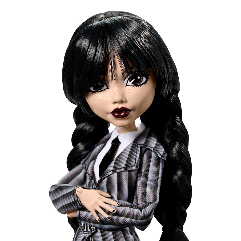 Monster High Wednesday Addams Bebek - Nevermore Akademisi Üniformalı, Thing Figürlü HXJ04