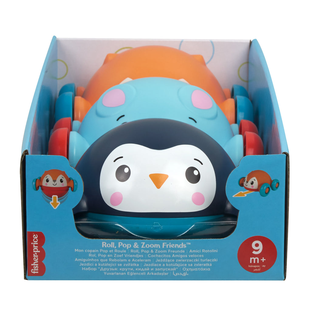 Fisher-Price Eğlenceli Arkadaşlar Serisi - bebekler için emeklemeye yardımcı oyuncak, karakterler çeşitlilik gösterebilir