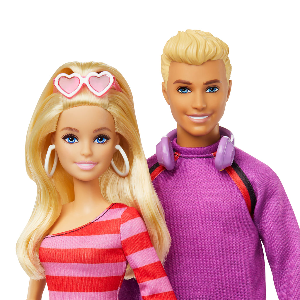 Barbie &amp; Ken 65. Yıl 2'li Parti Bebekler ve 6 aksesuarlı set, paten teması, 65. yıl dönümü