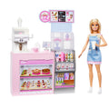 Barbie'nin Kahve Dükkanı oyun seti sarışın barista Barbie, kahve makinesi ve 10'dan fazla aksesuar