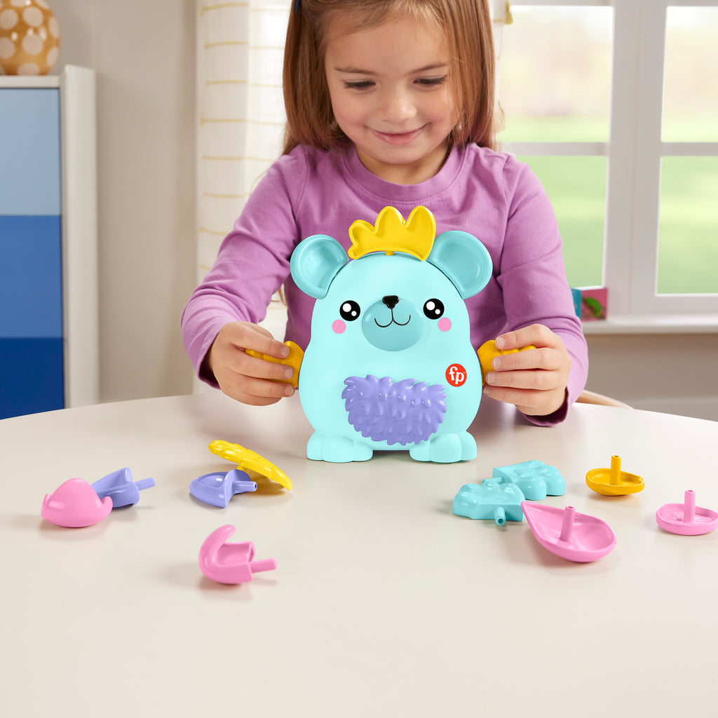 Okul öncesi çağdaki çocuklar için 18 parçalı Fisher-Price Fisher-Price® Karıştır ve Eşleştir Hayvan Dostları blokları