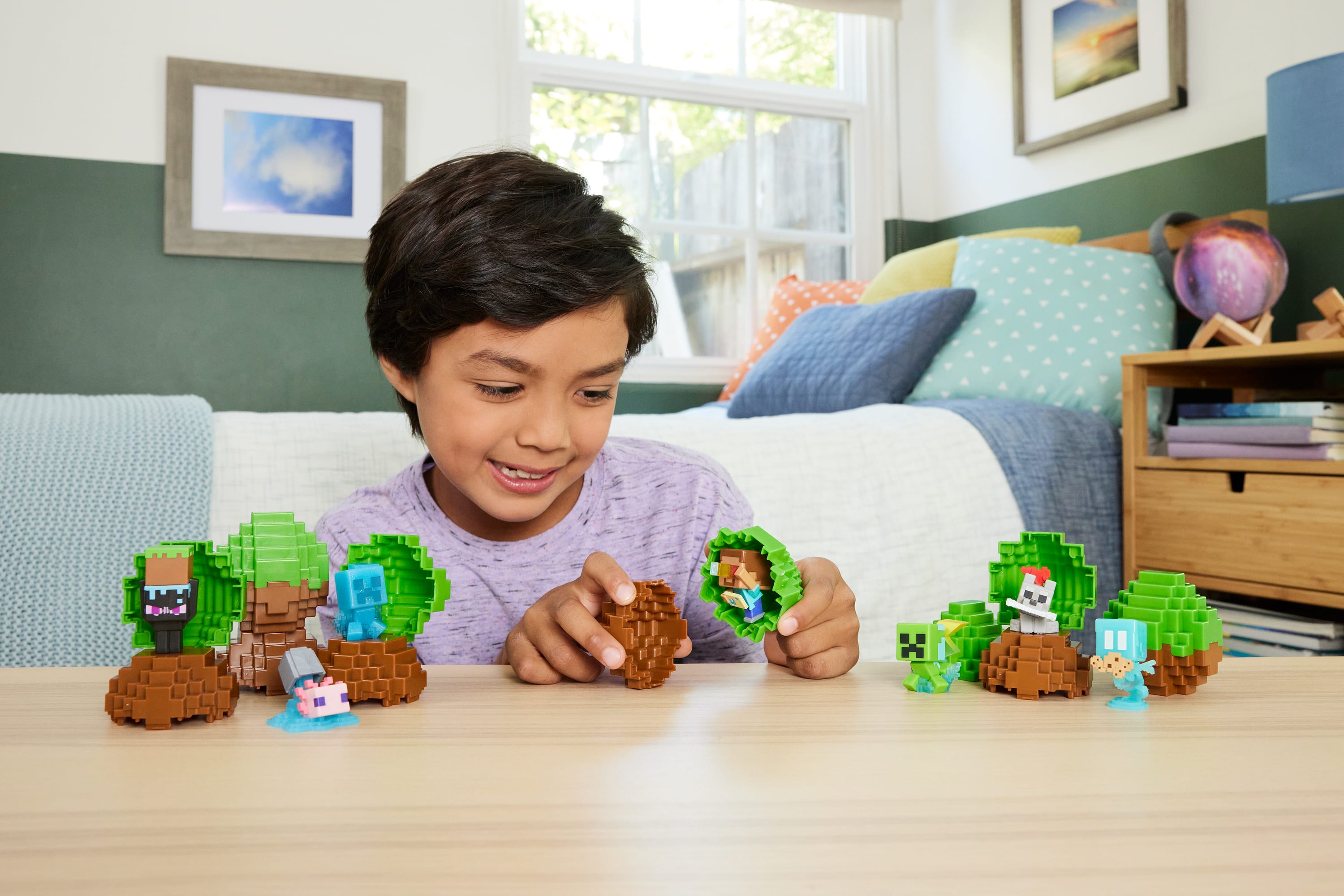 Minecraft Mini Spawn Egg figür koleksiyonu (karakterler farklılık gösterebilir)