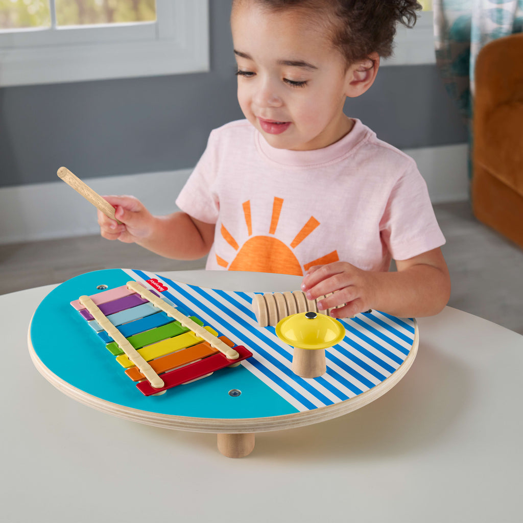 3 ahşap parçadan oluşan Ahşap Müzik Keyfi ve oyuncak perküsyon enstrümanları
