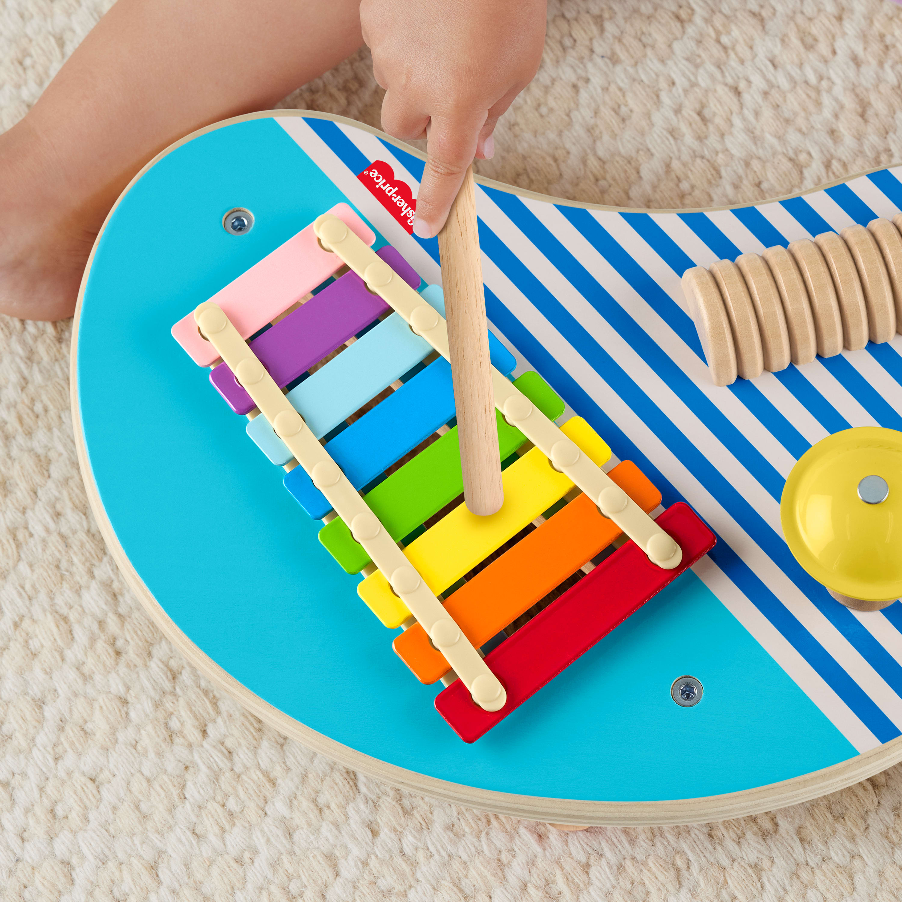 3 ahşap parçadan oluşan Ahşap Müzik Keyfi ve oyuncak perküsyon enstrümanları