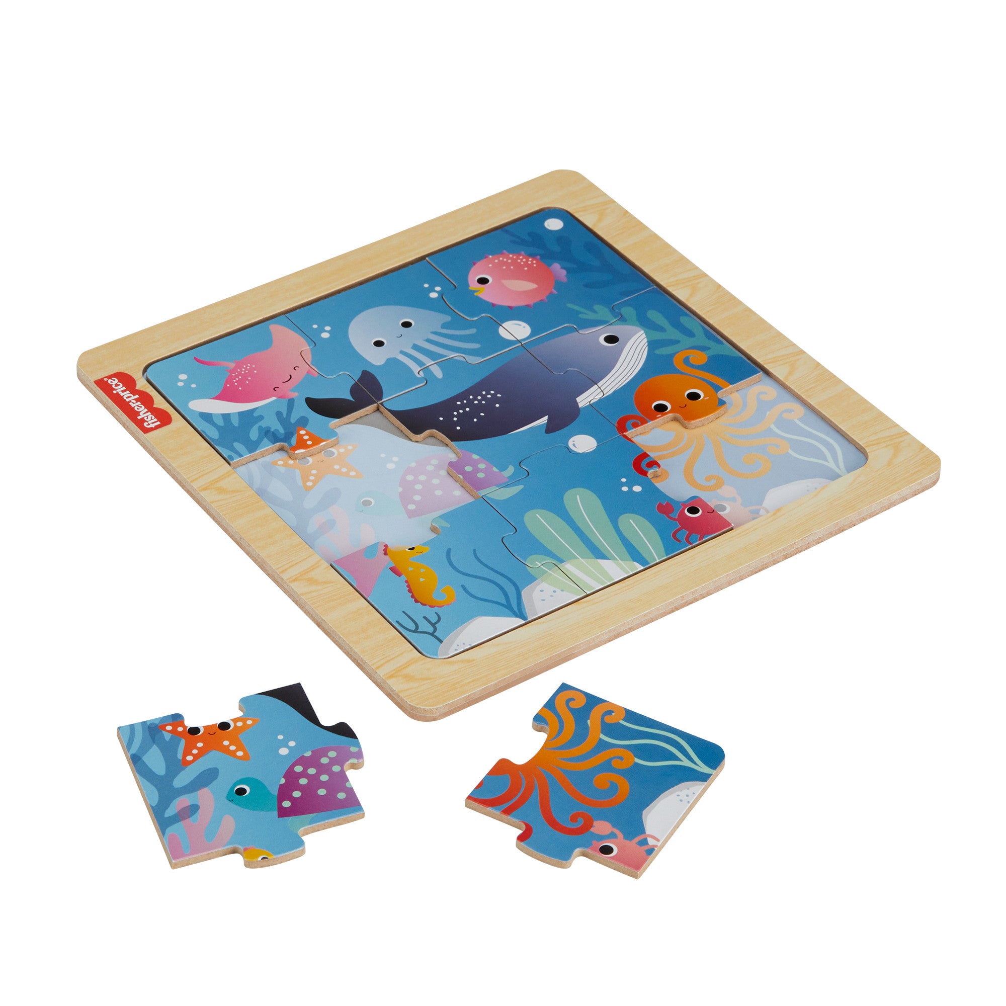 Yürüme çağındaki ve okul öncesi çağdaki çocuklar için Fisher-Price® Ahşap Yapboz koleksiyonu (Stiller çeşitlilik gösterebilir)