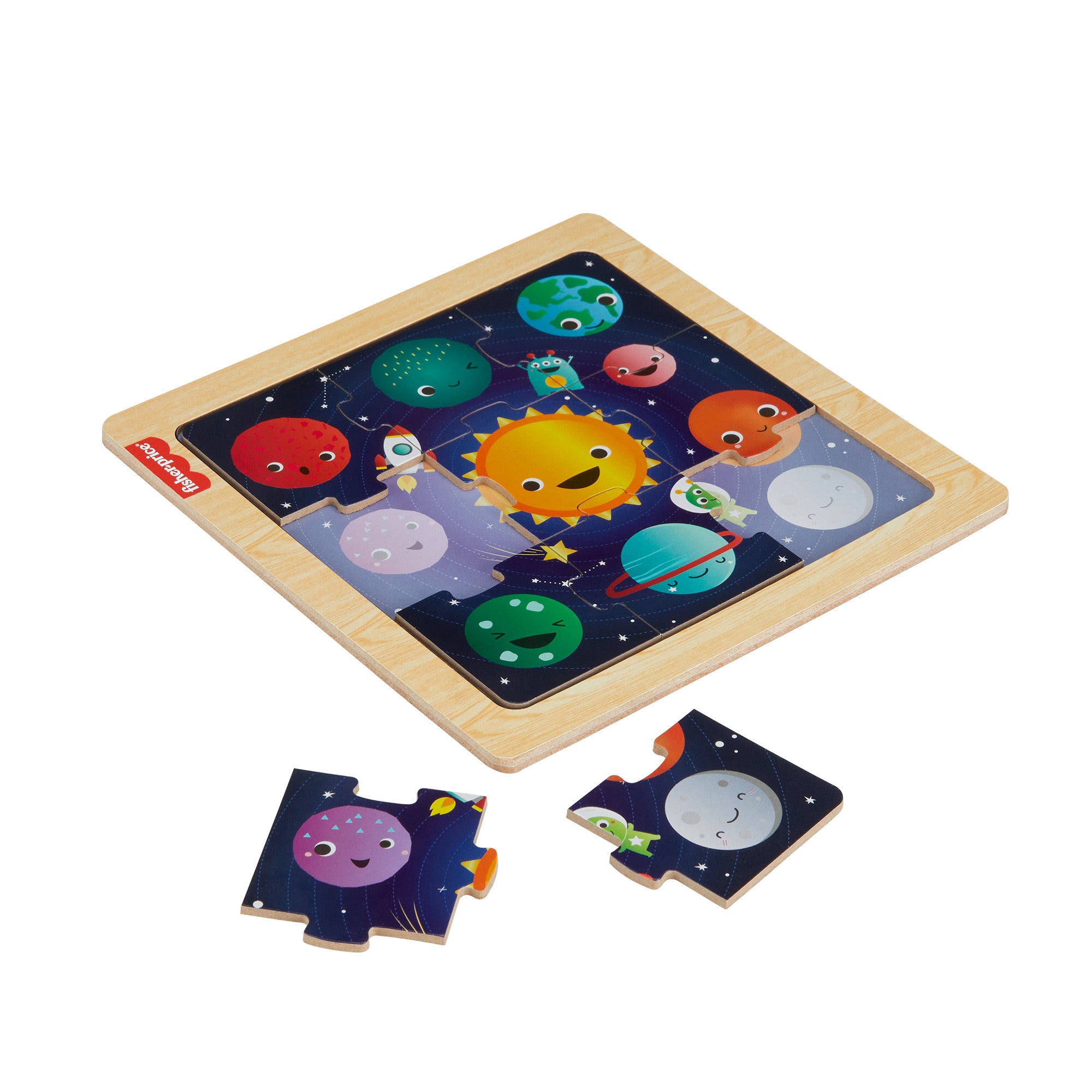 Yürüme çağındaki ve okul öncesi çağdaki çocuklar için Fisher-Price® Ahşap Yapboz koleksiyonu (Stiller çeşitlilik gösterebilir)