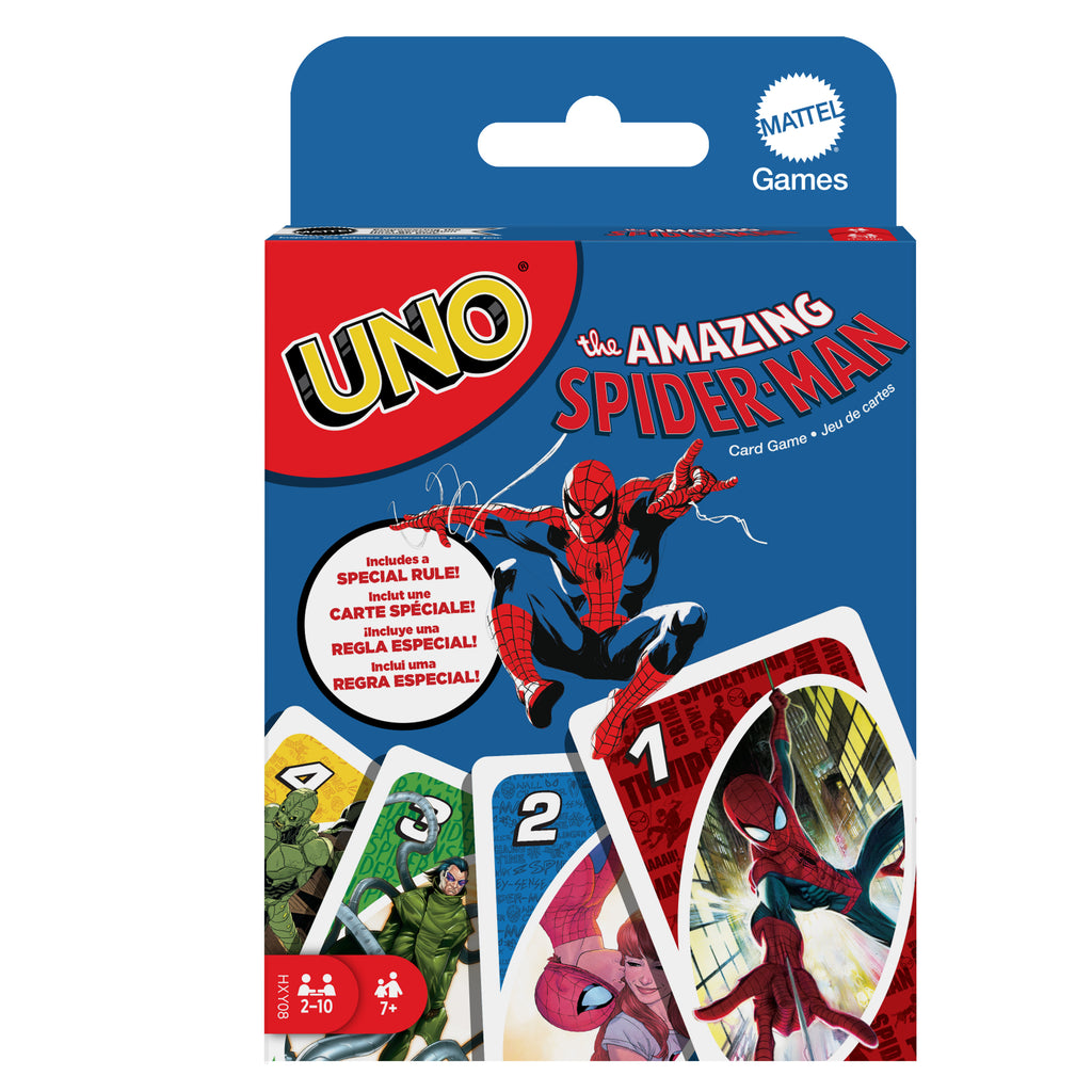 Marvel çizgi roman serisinden ilham alan, çocuklara, yetişkinlere ve aileyle bir araya gelinen akşamlara uygun UNO Spider-Man Kartlar
