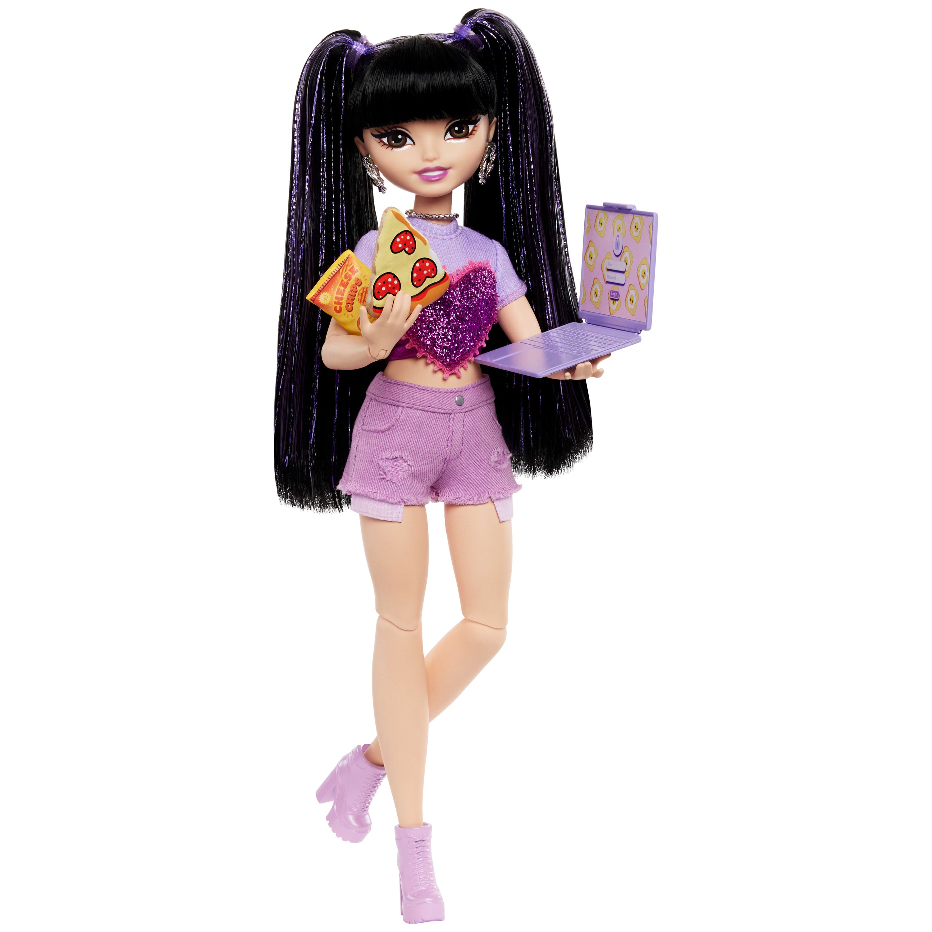 Barbie Rüya Arkadaşlar Renee bebek ve yiyecek temalı 11 aksesuar