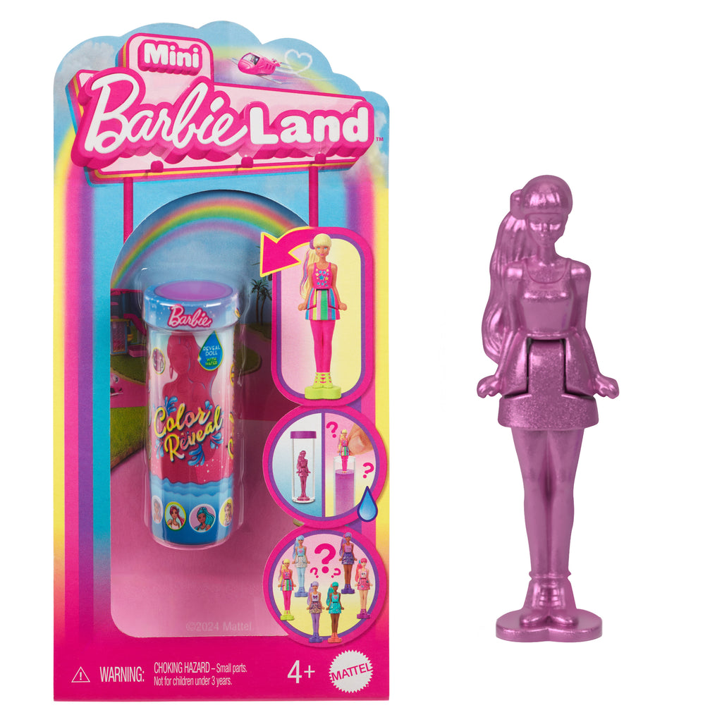 Barbie Mini BarbieLand Color Reveal Sürpriz Mini Bebek, 4 cm